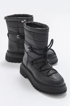 LuviShoes Weld Black Skin Schneestiefel für Damen - 37