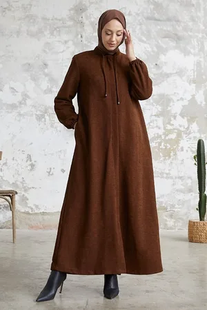 Instyle Levina Abaya Mit Verdeckter Knopfleiste – Hellbraun für Damen - 38