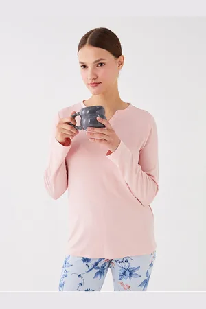 LC Waikiki Pyjama-set Mit Lockerem Kragen, Einfarbig, Langärmelig für Damen - S