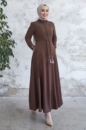 Instyle Braune Sivya Ferace – Knopfdetails Und Gestrickt für Damen - 48