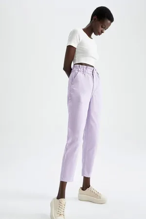 DeFacto Baggy-hose Aus Gabardine Aus 100 % Baumwolle für Damen - 42