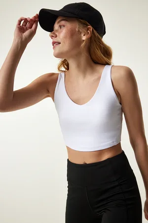 Happiness istanbul Weißer Formender Sport-bh Mit Riemchen für Damen - 42