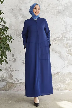 Instyle Elfenbeinfarbenes Paspelmuster Ferace – Indigo für Damen - 46