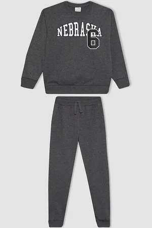 DeFacto Zweiteiliges Set Für Jungen – Bedrucktes Sweatshirt Mit Rundhalsausschnitt Und Jogginghose Mit Elastischem Bund B7657a824sp für Herren - 9–10 Jahre