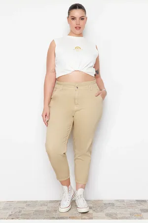 Trendyol Mom-jeans Mit Hoher Taille Und Elastischem Bund für Damen - 44