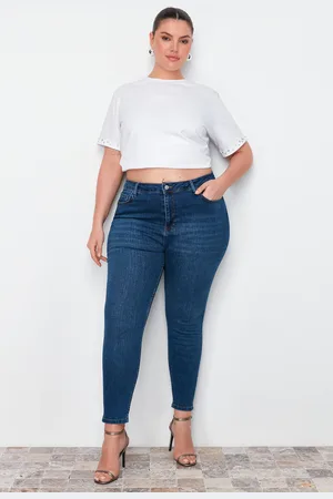 Trendyol Dehnbare Skinny-jeans Mit Hoher Taille, Hellblau – für Damen - 44