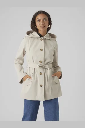 VERO MODA Trençkot Kapuze Şömine für Damen - S