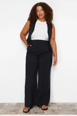 Trendyol Schwarze Webhose Mit Weitem Bein - für Damen - 52