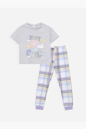 LC Waikiki Mädchen – Bedrucktes Kurzarm-pyjama-set Mit Rundhalsausschnitt für Damen - 3–4 Jahre