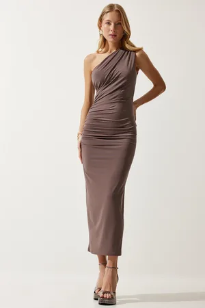 Happiness istanbul Nerzkleid Saran Sandy Mit One-shoulder-raffung für Damen - 40