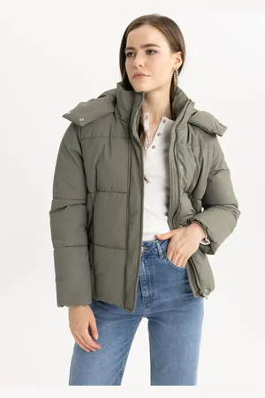 DeFacto Wasserdichte Pufferjacke Mit Kapuze Im Relaxed Fit A4090ax23wn für Damen - L