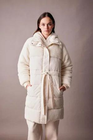 DeFacto Übergroßer Pufferjacke Mit Kunstfell-detail – A1322ax23cw für Damen - L