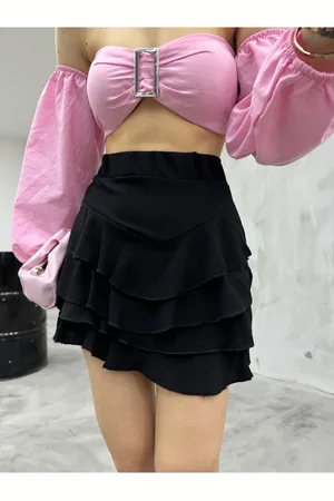 BİKELİFE Sommer-volant-minirock für Damen - L