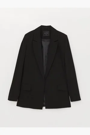 LC Waikiki Gerader, Langärmliger Blazer Aus Leinenmischung für Damen - 34