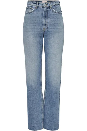 ONLY Düz Kesim Jeans Onlriley Hohe Taille Gerade Geschnittene Jeans für Damen - 30/34