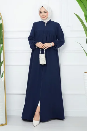 Instyle Plissierter Medina Seiden-ferrace Marineblau für Damen - 50