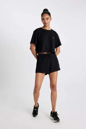 DeFacto Passform: Sportliche Kurze Gerippte Shorts Mit Standard-passform A9919ax23hs für Damen - S