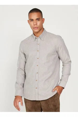 Altınyıldız Classics Six-star Slim Fit Hemd Geknöpfter Kragen für Herren - L