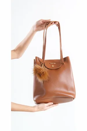 Capone Outfitters Padova Leder Schultertasche für Damen - One Size