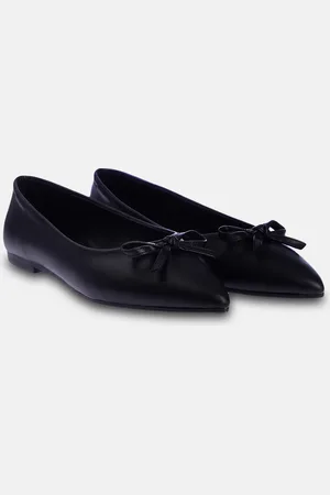 Trendyol Schwarze Ballerinas Mit Spitzer Spitze Schleife für Damen - 38