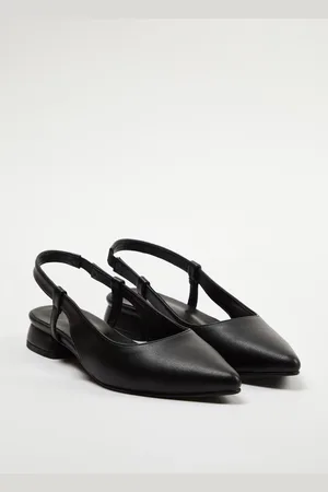 Trendyol Schwarze Ballerinas Mit Offenem Rücken Und Spitzer Zehenpartie für Damen - 37