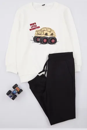 Trendyol Saisonales Sweatshirt- Und Jogginghose-set Für Jungen – 100 % Baumwolle für Herren - 5–6 Jahre