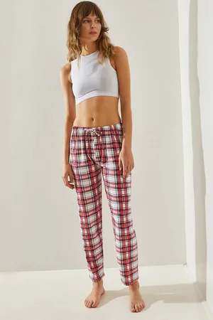 Bianco Lucci Gemusterte Pyjamahose - für Damen - 2XL
