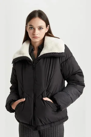 DeFacto Wasserabweisende, Winddichte, Aufblasbare Pufferjacke Mit Normaler Form Und Kunstfell A0756ax23wn für Damen - XS