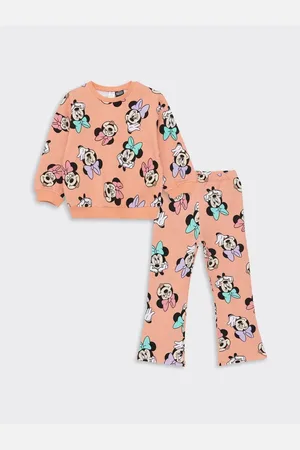 LC Waikiki Zweiteiliges Set Mit Rundhalsausschnitt, Minnie-maus-aufdruck, Sweatshirt Und Leggings Für Babys für Damen - 18–24 Monate