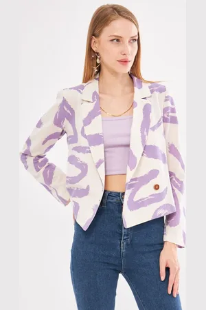 armonika Gemusterte, Zweireihige Kurzjacke - für Damen - S