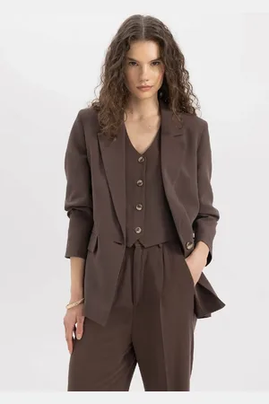 DeFacto Übergroße Blazerjacke Aus Leinenmischung Mit Breiter Passform Z2536az24sm für Damen - 40