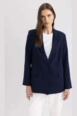 DeFacto Oversize Fit Jacke Kragen Blazer Jacke für Damen - 40