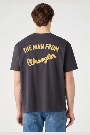 Wrangler Schwarzes Slogan-t-shirt – Geschnitten für Herren - M