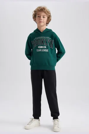 DeFacto Bedrucktes Kapuzen-sweatshirt Und Jogginghose Für Jungen, 2er-set – A4414a823au für Herren - 11–12 Jahre