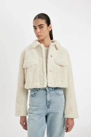 DeFacto Crop-jacke Aus Kunstfell für Damen - XL