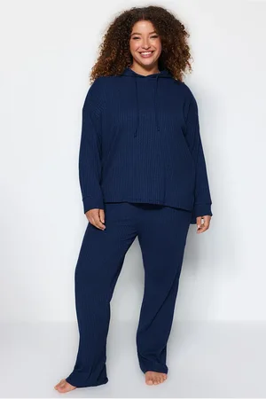 Trendyol Gestricktes Camisole-set Mit Kapuzenkragen Und Entspannter Passform – Übergröße für Damen - 4XL