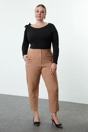 Trendyol Hose Aus Nerzgewebe Zigarettenschnitt Tbbaw23ar00051 für Damen - 44