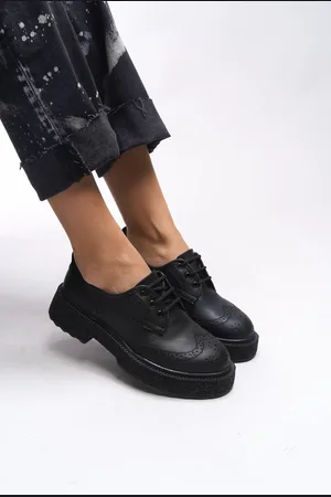 Riccon Oknyrth Schwarzer Loafer – Schnürung 00121990 für Damen - 37