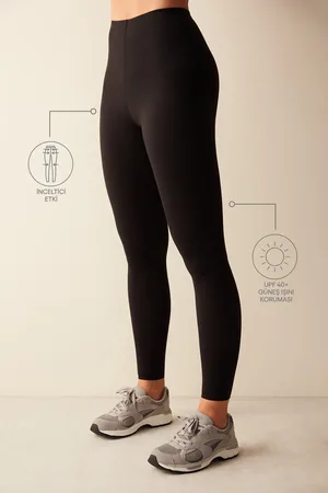 Penti Schwarze Miracle Slimmer-strumpfhose Mit Hoher Taille für Damen - S