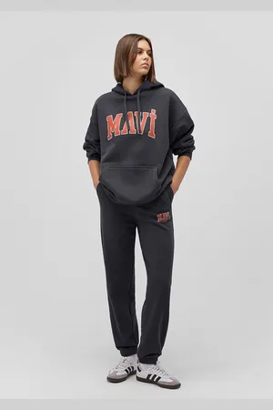 Mavi Anthrazitfarbenes Sweatshirt Mit Kapuze Und Logo-print -80106 für Damen - M
