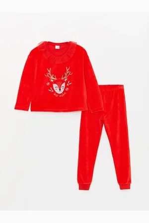 LC Waikiki Lcw Langarm-pyjama-set Für Mädchen Mit Rundhalsausschnitt Und Neujahrsmotiv für Damen - 3–4 Jahre