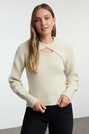 Trendyol Weich Strukturierter Bolero-strickpullover – für Damen - L