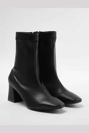 Trendyol Schwarze Stretch-stiefel Mit Reißverschluss Und Blockabsatz für Damen - 39
