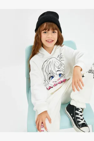 Koton Anime-kapuzenpullover Mit Langen Ärmeln für Damen - 4–6 Jahre