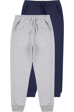 Trendyol Gerade Unisex-jogginghose In Marineblau Und Hellgrau, 2er-set – für Damen - 11–12 Jahre