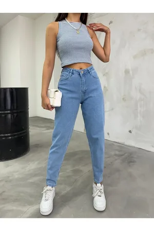 BİKELİFE Mom-jeans Mit Hoher Taille, Dehnbar/lycra für Damen - 42