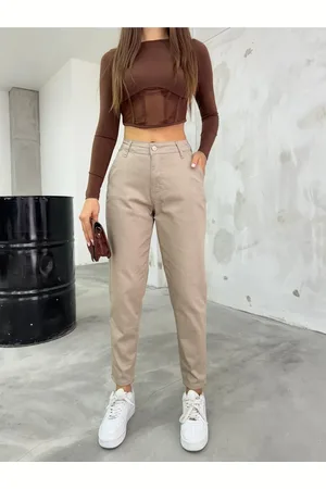 BİKELİFE Flexible Lycra-mom-hose Mit Hoher Taille für Damen - 38