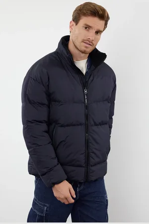 Trendyol Übergroße Pufferjacke In Marineblau – Ribstop, für Herren - XL