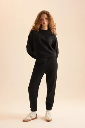 DeFacto Basic-trainingsanzug-set Aus Dickem Fleece Mit Normaler Passform Und Normaler Passform D8022axns für Damen - M