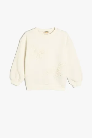 Koton Sweatshirt Mit Rundhalsausschnitt Und Schmetterlingsmuster für Damen - 6–7 Jahre